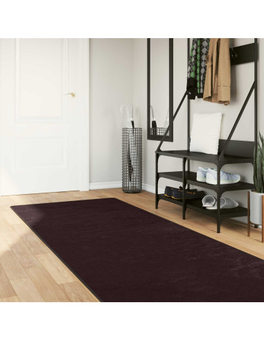 Runner Tappeto MARSA Antracite 350 x 100 cm Poliestere e PVC