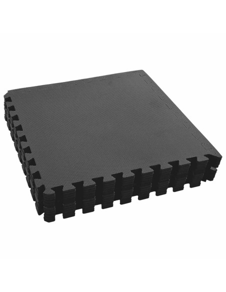 Tappetini per esercizi a puzzle 12 pcs Nero 4,32 ㎡ Schiuma EVA