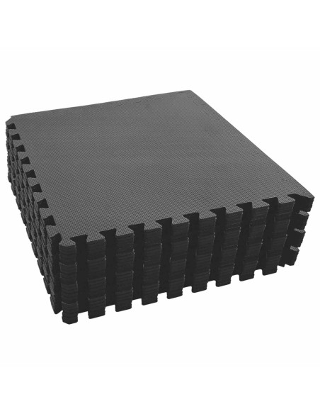 Tappetini per esercizi a puzzle 24 pcs Nero 8,64 ㎡ Schiuma EVA