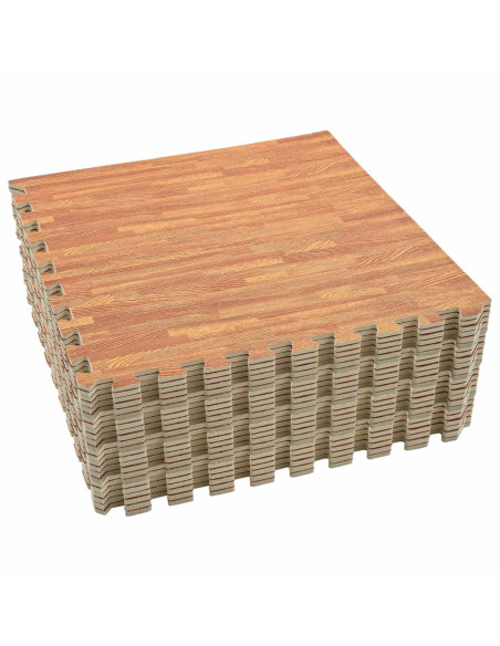 Tappetini per esercizi a puzzle 24 pcs Marrone 8,64 ㎡