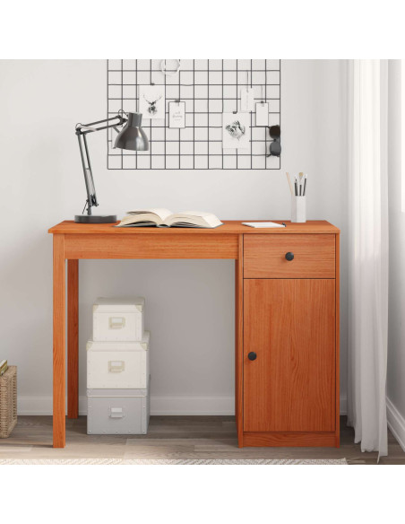 Scrivania Marrone Cera 100 x 50 x 74 cm Legno di pino massiccio