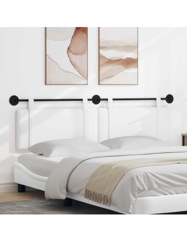 Testata appesa Tinta unita Bianco 190 x 55 x 5 cm Tessuto