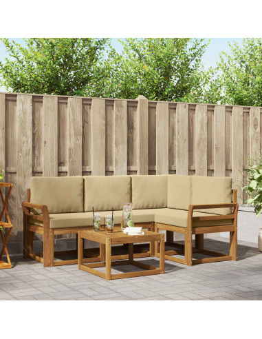 Set di divani con cuscino 5 pcs Naturale e Beige