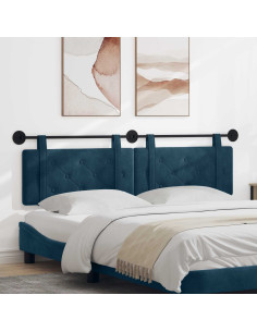 Testata appesa Montaggio a parete Blu 190 x 55 x 5 cm Velluto