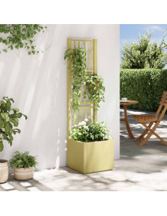 Vaso da Giardino con Trellis Verde 36 x 36 x 140 cm PP