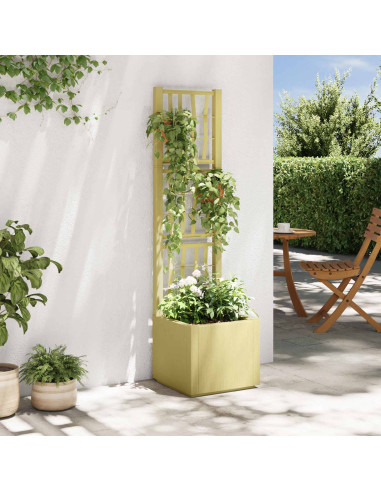 Vaso da Giardino con Trellis Verde 36 x 36 x 140 cm PP