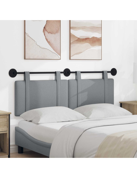 Testata appesa Grigio chiaro 150 x 55 x 5 cm Tessuto