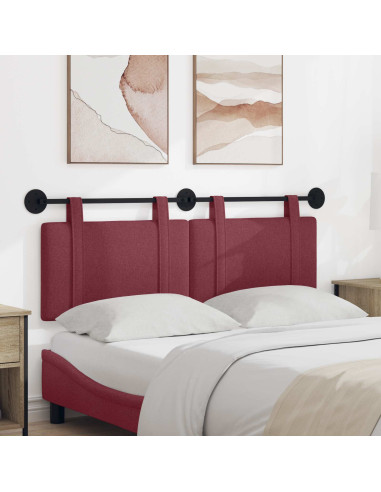 Testata appesa Tinta unita Rosso Vino 150 x 55 x 5 cm Tessuto