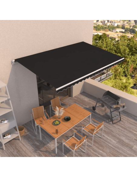 Tenda da Sole Retrattile Manuale 500x350 cm Antracite