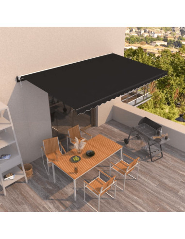 Tenda da Sole Retrattile Automatica 500x350 cm Antracite