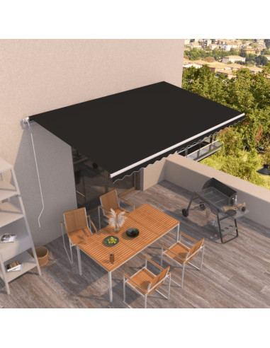 Tenda da Sole Retrattile Automatica 500x350 cm Antracite