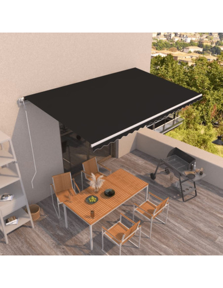 Tenda da Sole Retrattile Automatica 500x350 cm Antracite