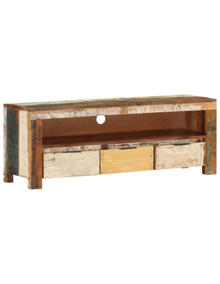 Mobile Porta TV 110x30x40 cm in Legno Massello di Recupero