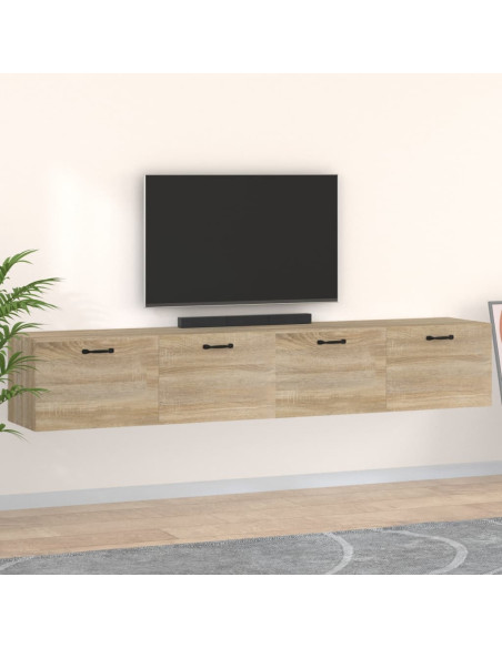 Mobili Parete 2 pz Rovere Sonoma 100x36,5x35 cm in Multistrato