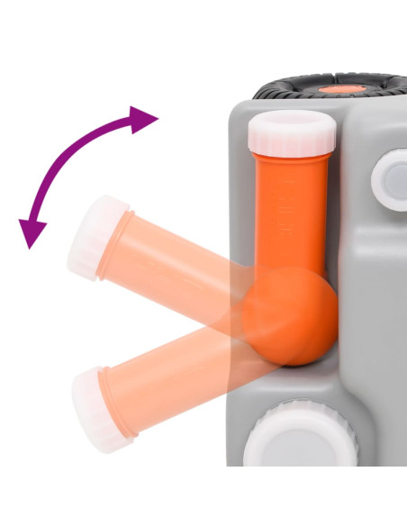 Serbatoio di Acqua con Ruote per Campeggio 75 L Grigio