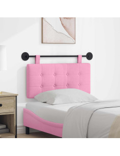 Testata appesa Montaggio a parete Rosa 100 x 55 x 5 cm Tessuto