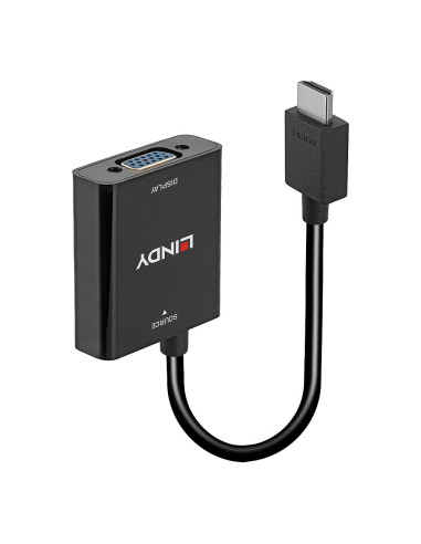 Lindy 38291 cavo e adattatore video 0,1 m HDMI tipo A (Standard) VGA (D-Sub) Nero