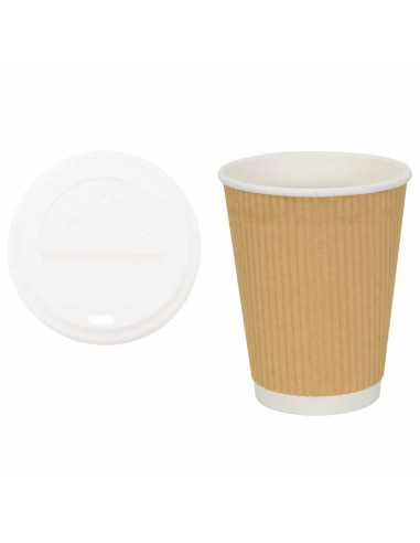 Tazze da Caffè in Carta con Coperchi 1000 pz 12oz 300 ml