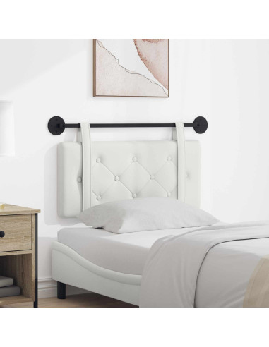 Testata appesa Montaggio a parete Bianco 80 cm Pelle Sintetica