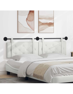Testata appesa Bianco 190 x 55 x 5 cm Pelle Sintetica