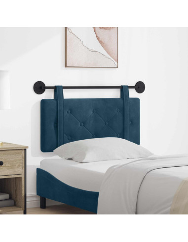 Testata appesa Montaggio a parete Blu 90 x 55 x 5 cm Velluto