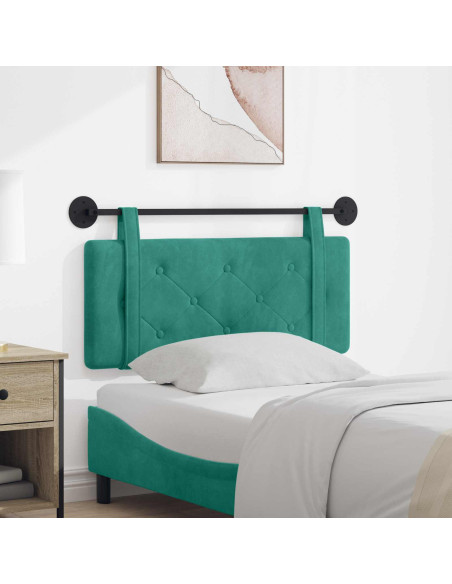 Testata appesa Turchese 110 x 55 x 5 cm Velluto