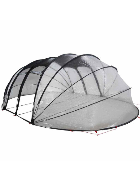 Tenda da piscina a cupola Trasparente 640 x 432 x 205 cm PVC
