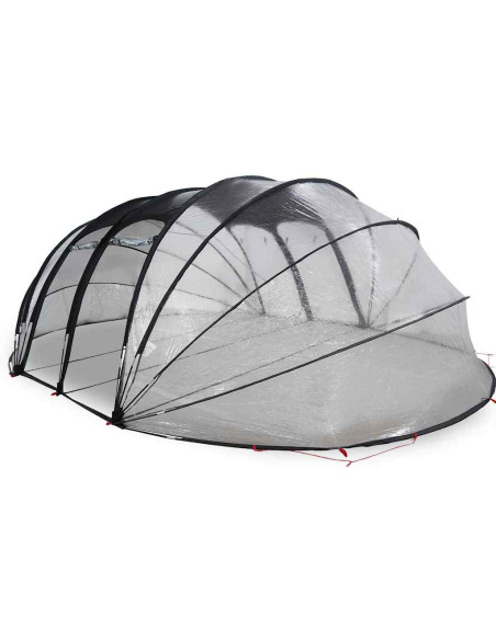 Tenda da piscina a cupola Trasparente 640 x 432 x 205 cm PVC