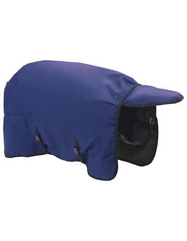 Coperta per Cavalli Verde Scuro e Nero 145 cm Poliestere