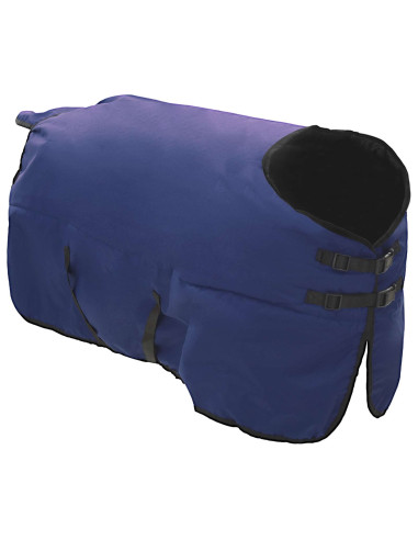 Coperta per Cavalli Verde Scuro e Nero 155 cm Poliestere