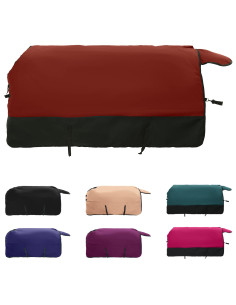 Coperta per Cavalli Verde Scuro e Nero 75 cm Poliestere 2