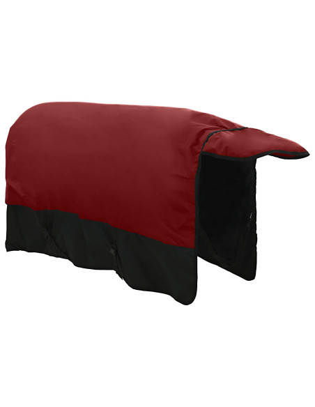 Coperta per Cavalli Verde Scuro e Nero 165 cm Poliestere