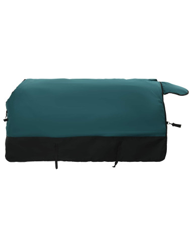 Coperta per Cavalli Verde Scuro e Nero 85 cm Poliestere