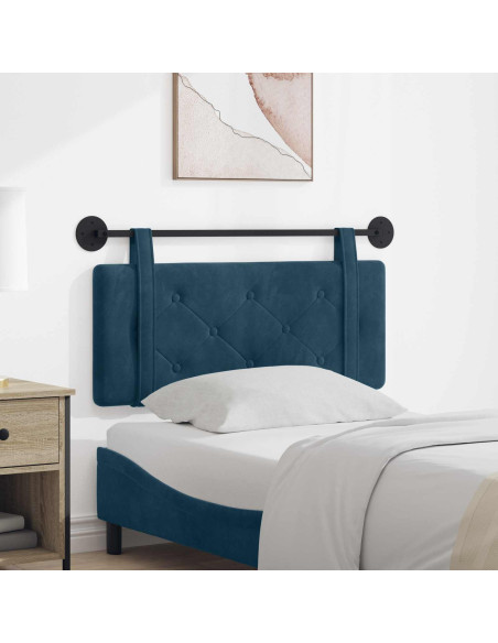 Testata appesa Montaggio a parete Blu 110 x 55 x 5 cm Velluto