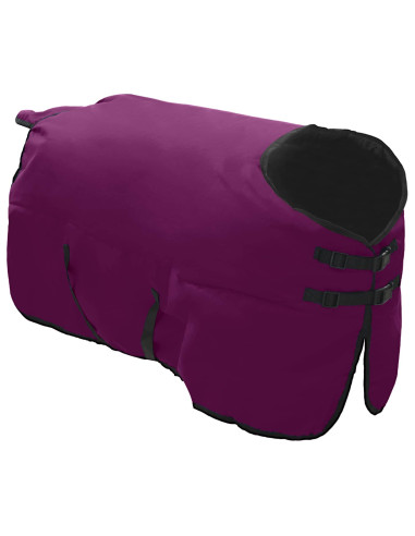 Coperta per Cavalli Verde Scuro e Nero 165 cm Poliestere