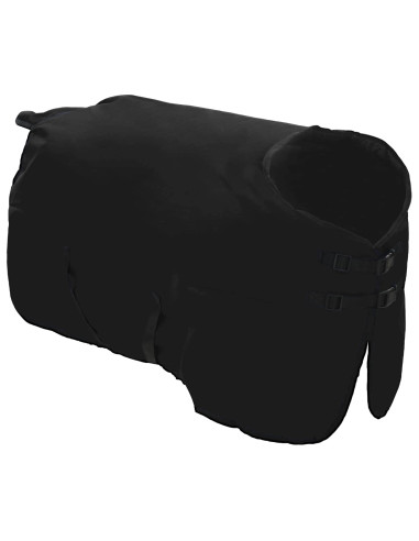 Coperta per Cavalli Verde Scuro e Nero 115 cm Poliestere