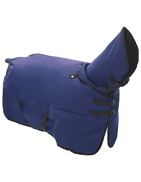 Coperta per Cavalli Verde Scuro e Nero 115 cm Poliestere