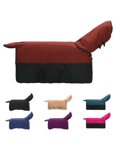 Coperta per Cavalli Verde Scuro e Nero 85 cm Poliestere