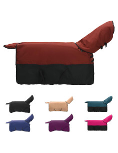 Coperta per Cavalli Verde Scuro e Nero 135 cm Poliestere 2