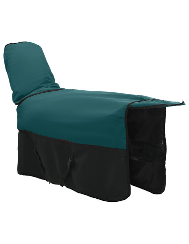 Coperta per Cavalli Verde Scuro e Nero 125 cm Poliestere