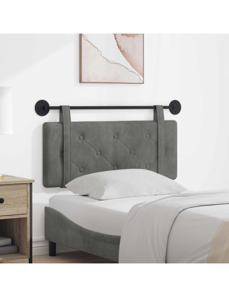 Testata appesa Grigio scuro 110 x 55 x 5 cm Velluto
