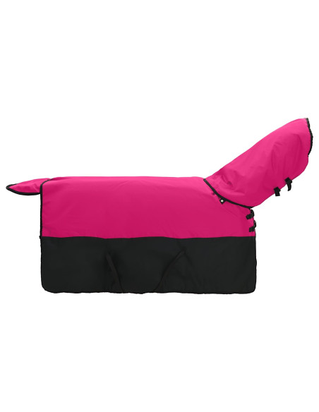 Coperta per Cavalli Rosa e Nero 125 cm Poliestere