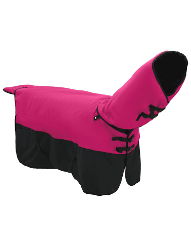 Coperta per Cavalli Rosa e Nero 145 cm Poliestere