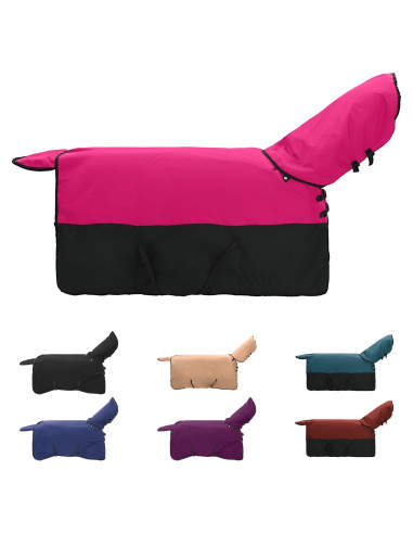 Coperta per Cavalli Rosa e Nero 155 cm Poliestere