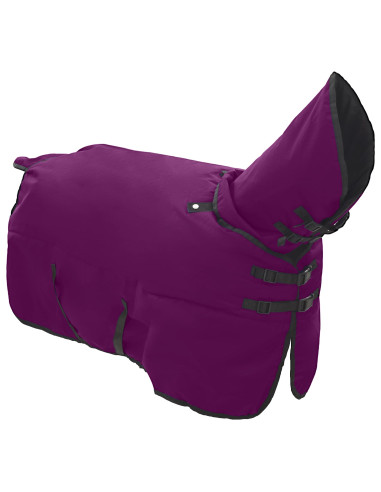 Coperta per Cavalli Verde Scuro e Nero 85 cm Poliestere