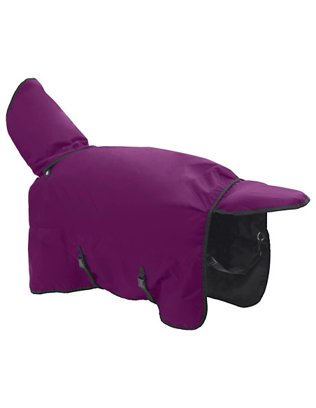 Coperta per Cavalli Verde Scuro e Nero 165 cm Poliestere