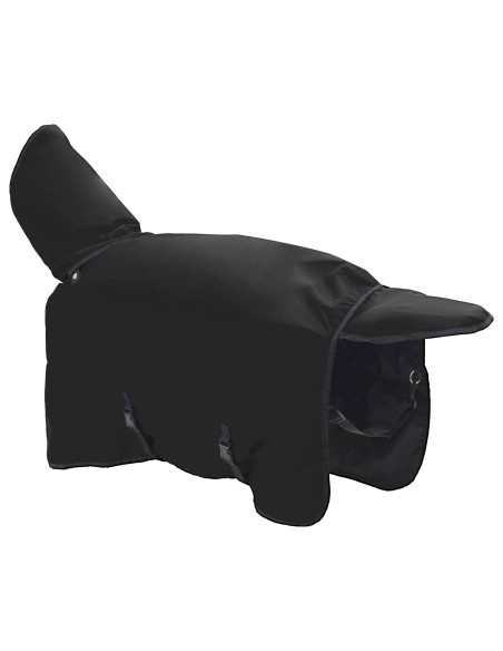 Coperta per Cavalli Verde Scuro e Nero 165 cm Poliestere