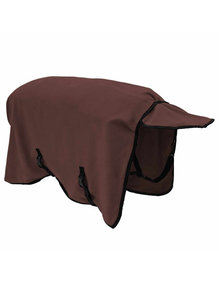 Coperta per Cavalli Marrone Scuro Completo Poliestere