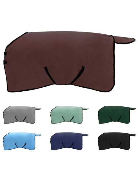 Coperta per Cavalli Marrone Scuro Completo Poliestere
