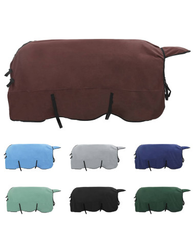 Coperta per Cavalli Marrone Scuro Completo Poliestere